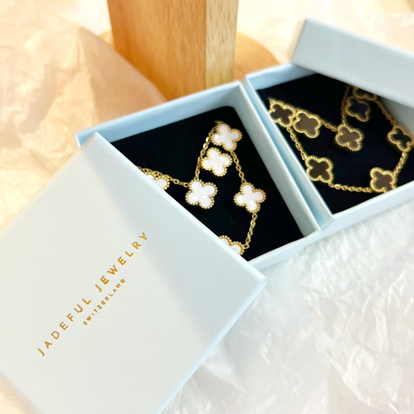 CLOVER jewelry set – black