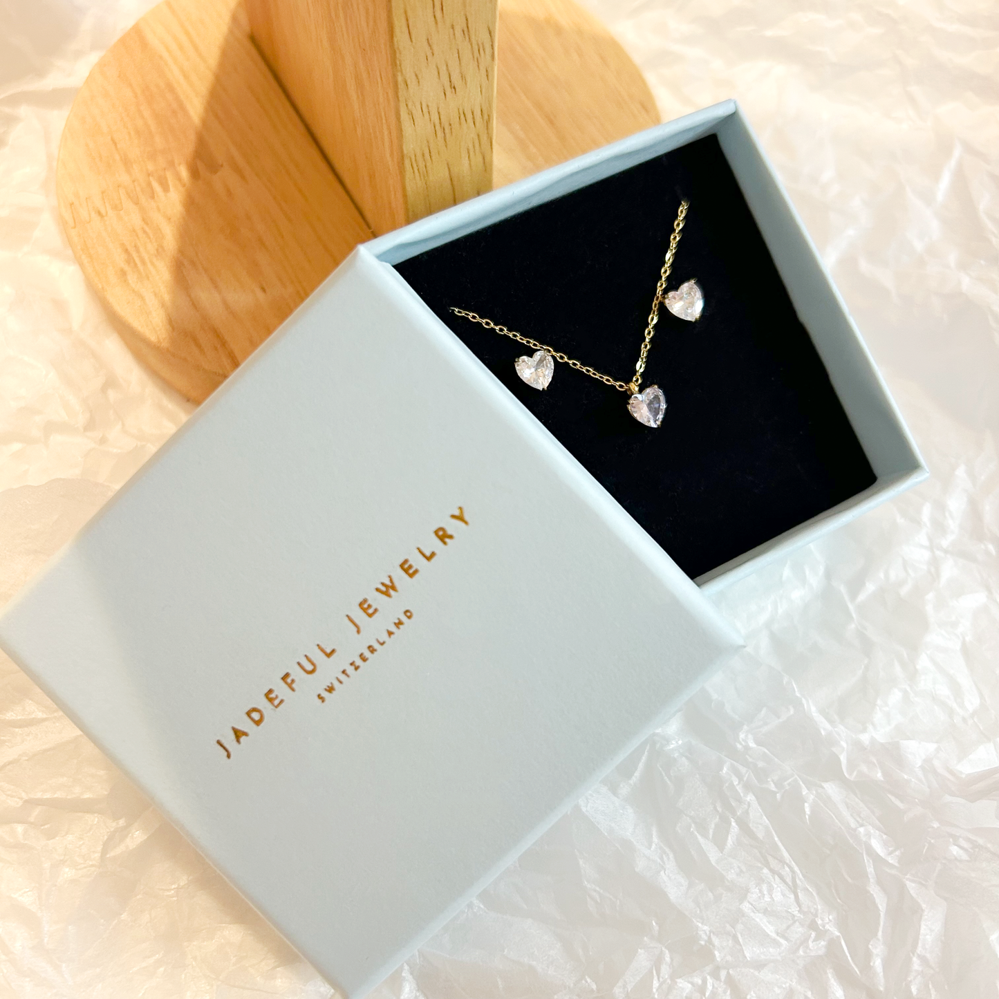 RADIANT HEART jewelry set – gold 