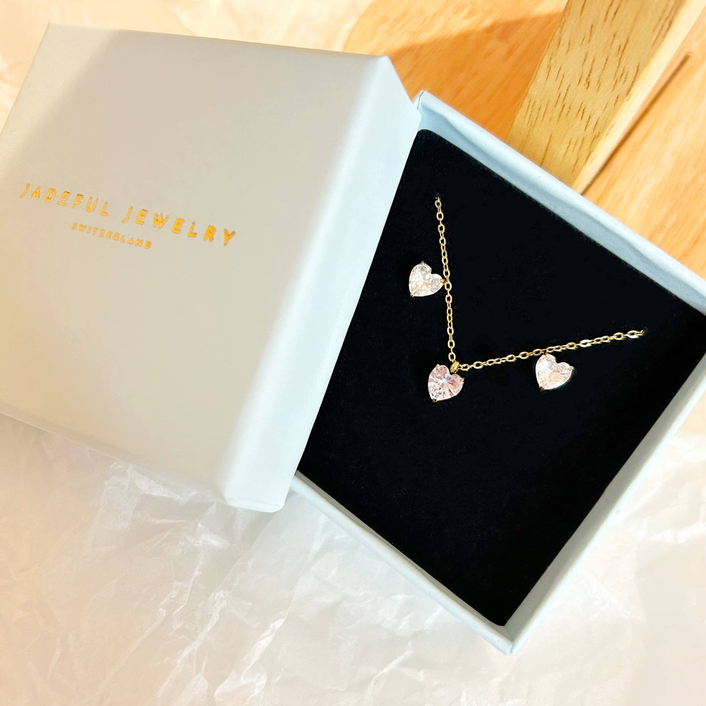 RADIANT HEART jewelry set – gold 