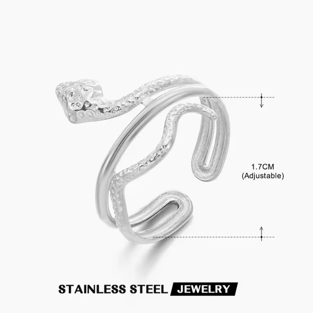 YIN SNAKE Ring – Silver