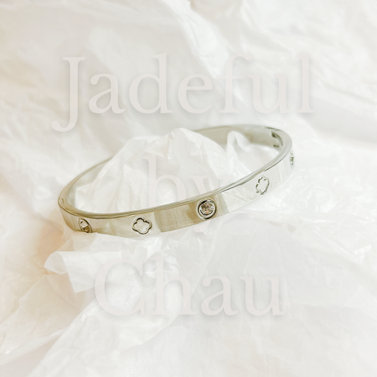 JOLIE CLOVER Armreif – Silber