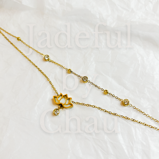 LOTUS Fusskette – Gold