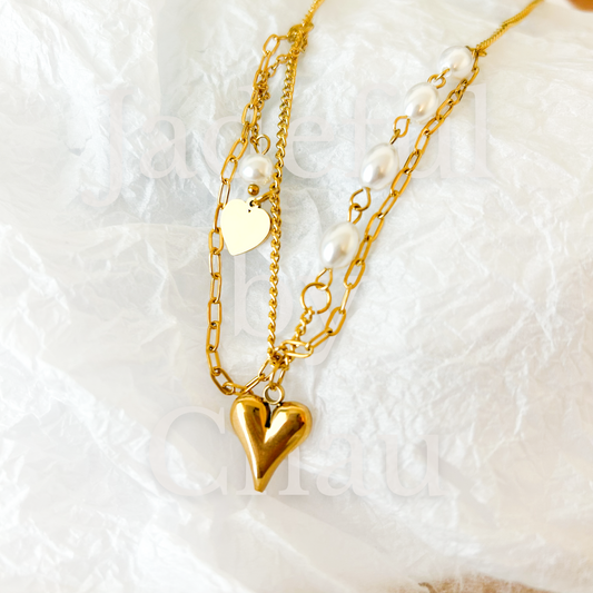 PEARL LOVE Halskette – Gold