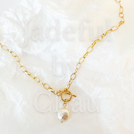 SINGLE PEARL Halskette – Gold