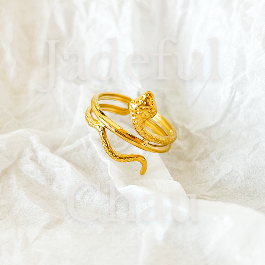 YIN SNAKE Ring – Gold